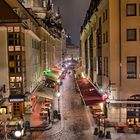 Blick von der Brühlsche Terrasse auf die Münzgasse