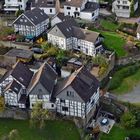 Blick von der Burg auf Blankensteiner Fachwerk