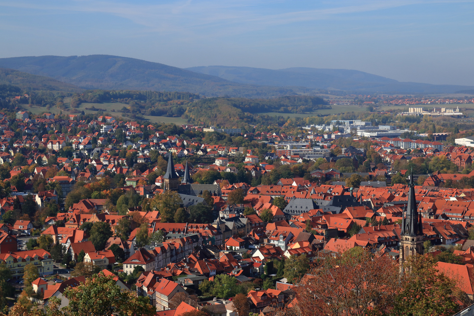 Blick von der Burg auf Wernigerode