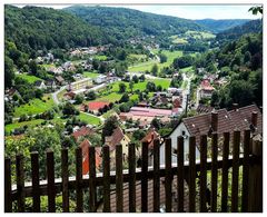 Blick von der Burg ins Tal