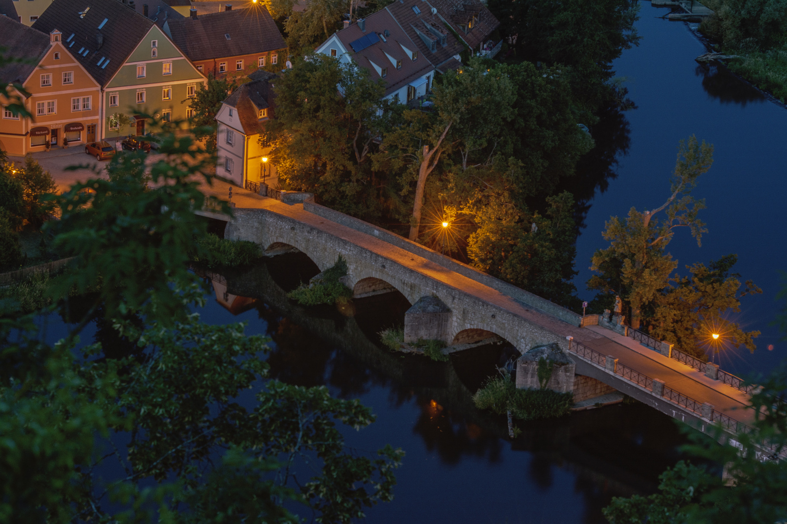 Blick von der Burg Kallmünz auf den Ortskern