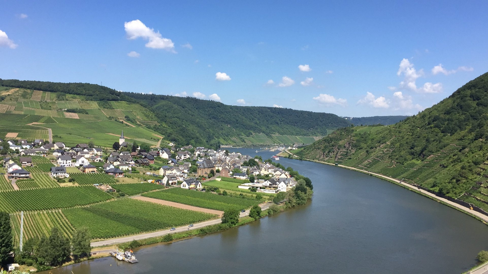 Blick von der Burg Metternich in Beilstein/Mosel