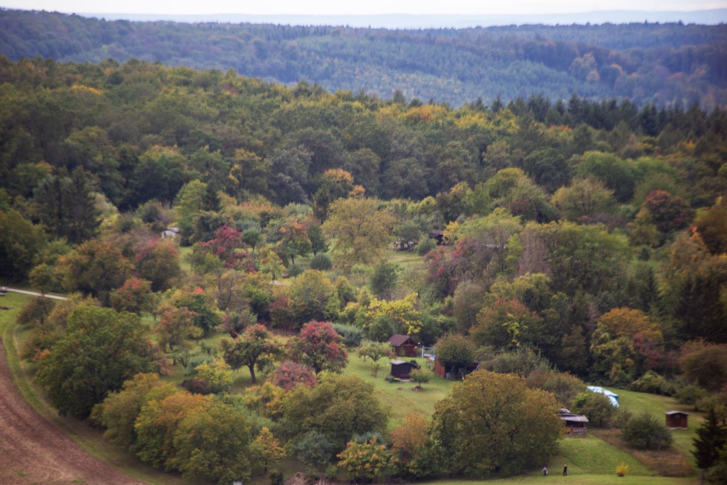 Blick von der Burg Ravensburg im Herbst