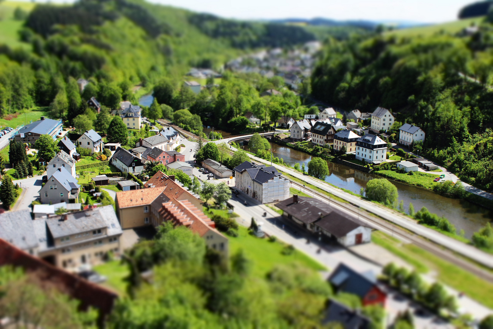 Blick von der Burg Scharfenstein