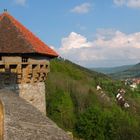 Blick von der Burgruine Hohenrechberg im Abendlicht