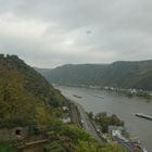 Blick von der Burgruine Rheinfels auf den Rhein