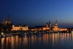 Blick von der Carolabrücke in Dresden