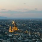 Blick von der Citadella auf die Basilika in Pest