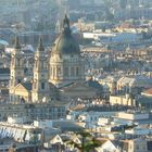 Blick von der Citadella in Buda auf die Basilika in Pest