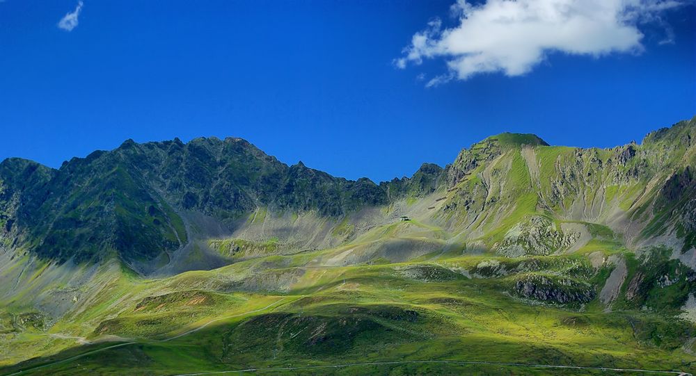 Blick von der Drei-Seen-Hütte in Kühtai / Tirol