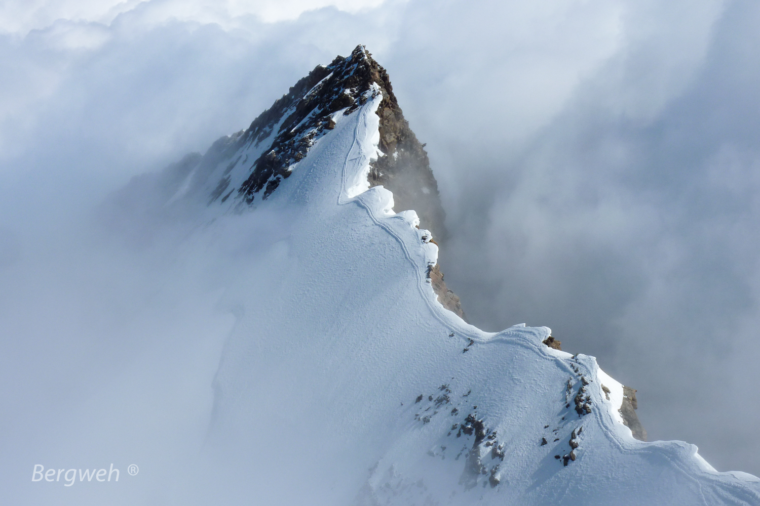 Blick von der Dufourspitze auf das Nordend