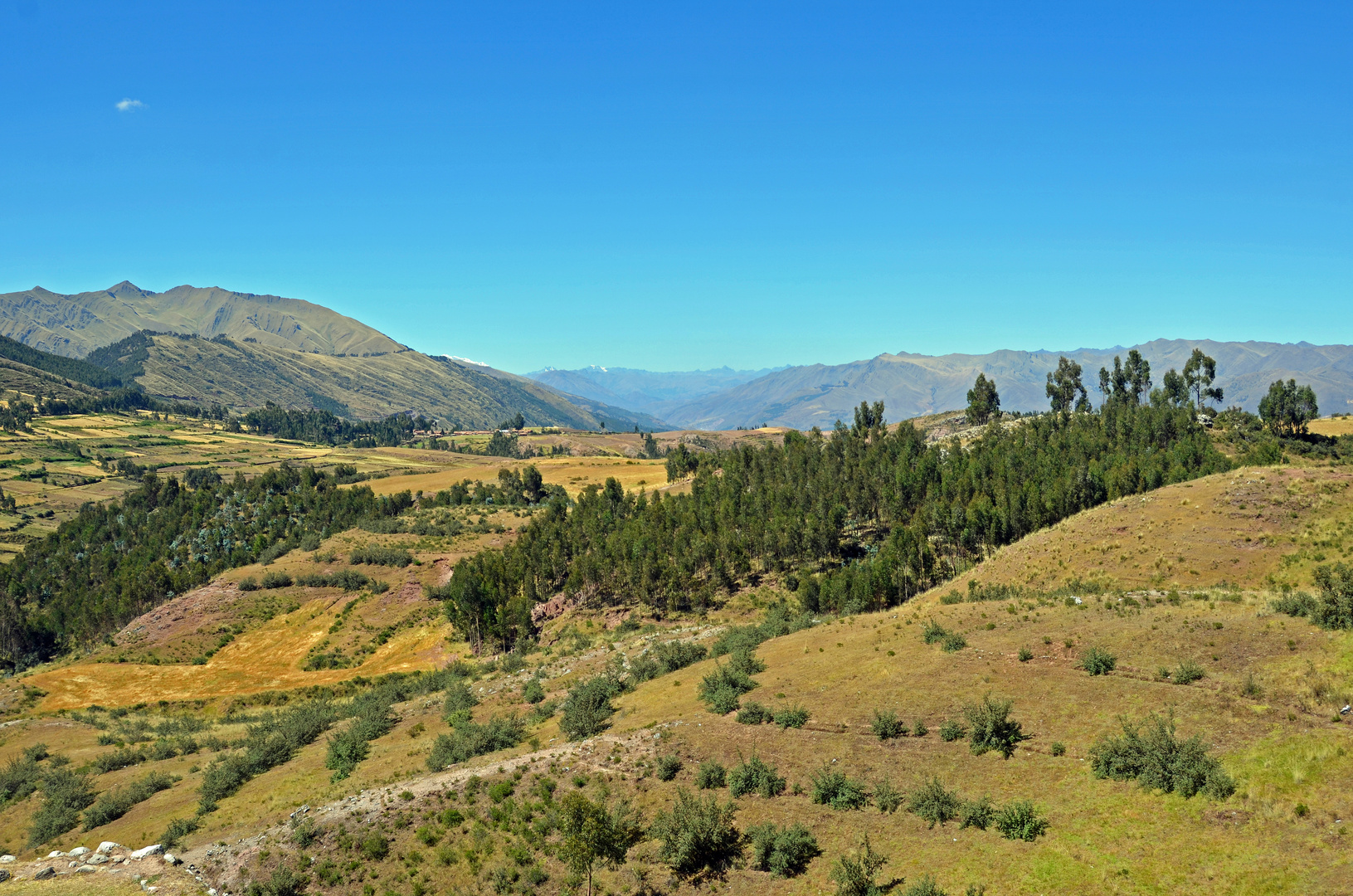 Blick von der einstigen Inka-Festung Puka Pukara