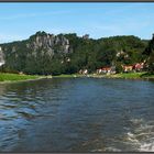 Blick von der Elbe auf die Bastei