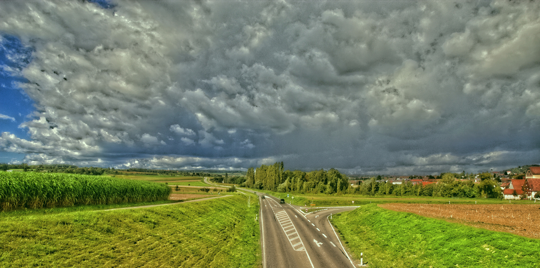 Blick von der Fahrradbrücke