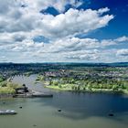 Blick von der Festung Ehrenbreitstein auf Koblenz