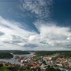 Blick von der Festung Fredriksten über die Stadt Halden in Südost Norwegen