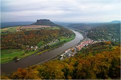 Blick von der Festung Königstein auf den Lilienstein