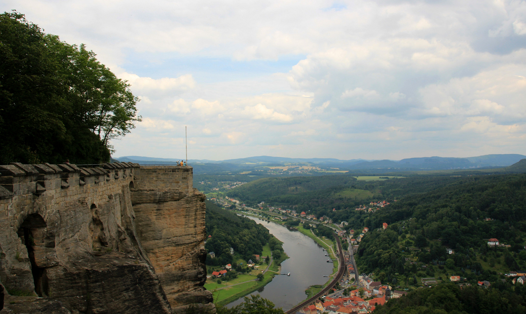 Blick von der Festung Königstein auf die Elbe