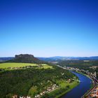 Blick von der Festung Königstein auf die Elbe