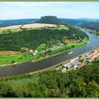 Blick von der Festung Königstein auf die Elbe