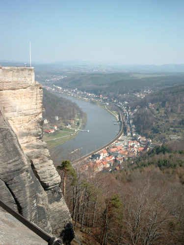 Blick von der Festung Königstein ins Elbtal