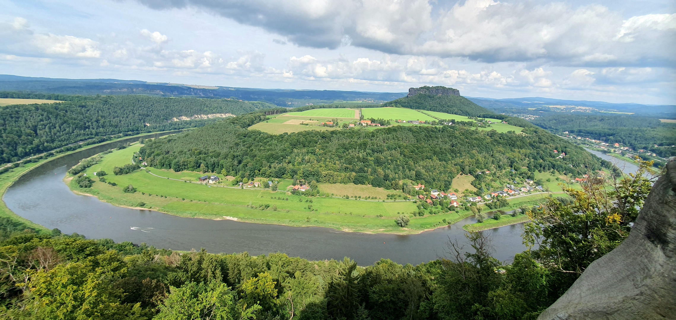 Blick von der Festung Königstein ins Elbtal