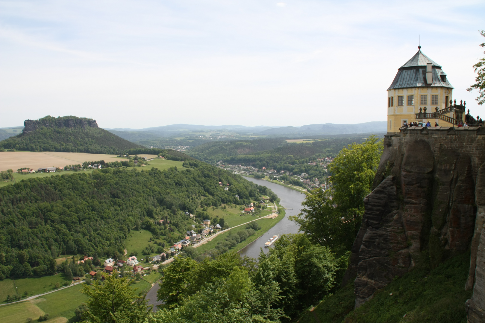 Blick "von der Festung Königstein" ins Tal