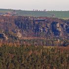 Blick von der Festung Königstein zu Bastei, Rauenstein und  dem Gebiet...