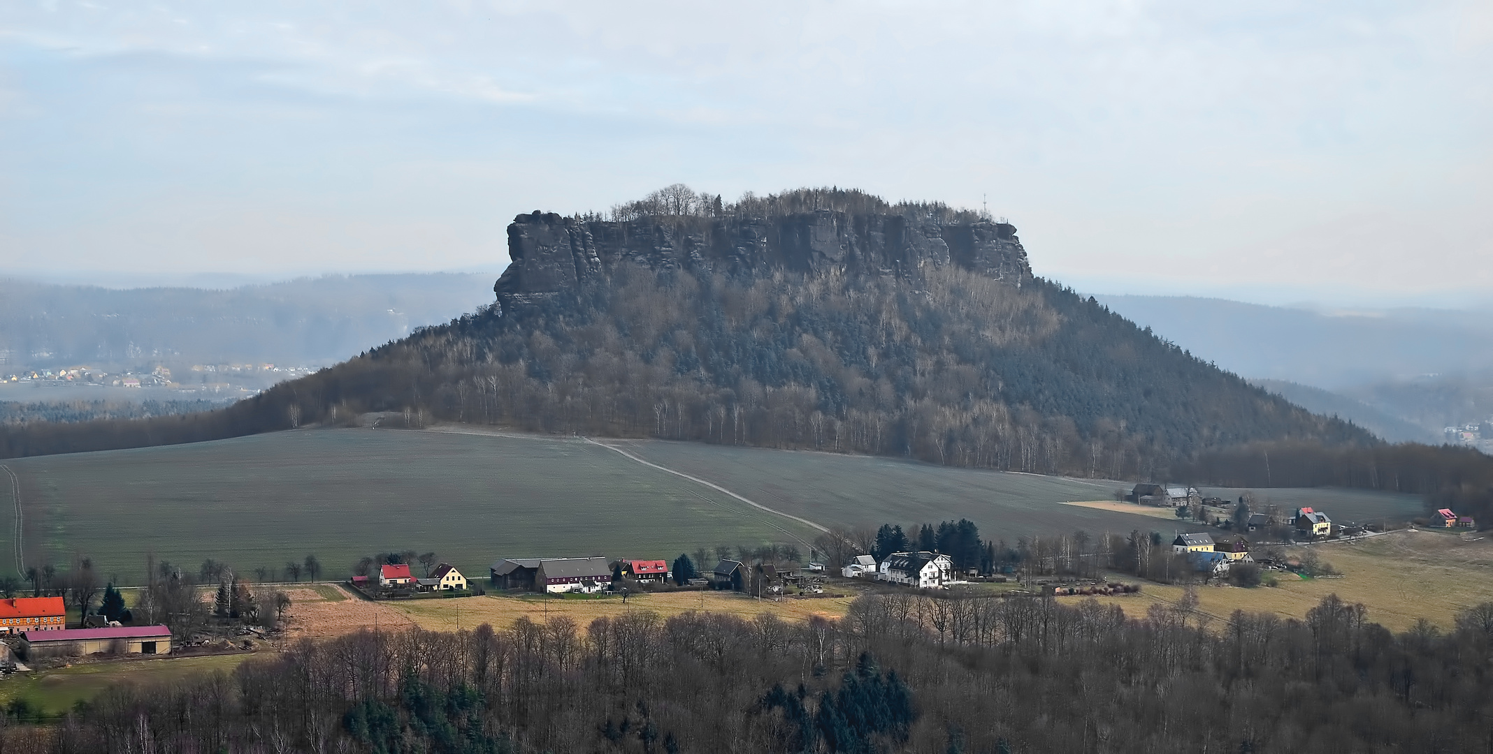 Blick von der Festung Königstein zum Lilienstein