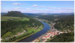 Blick von der Festung Königstein zum Lilienstein..