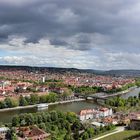 Blick von der Festung Marienberg auf Würzburg und den Main