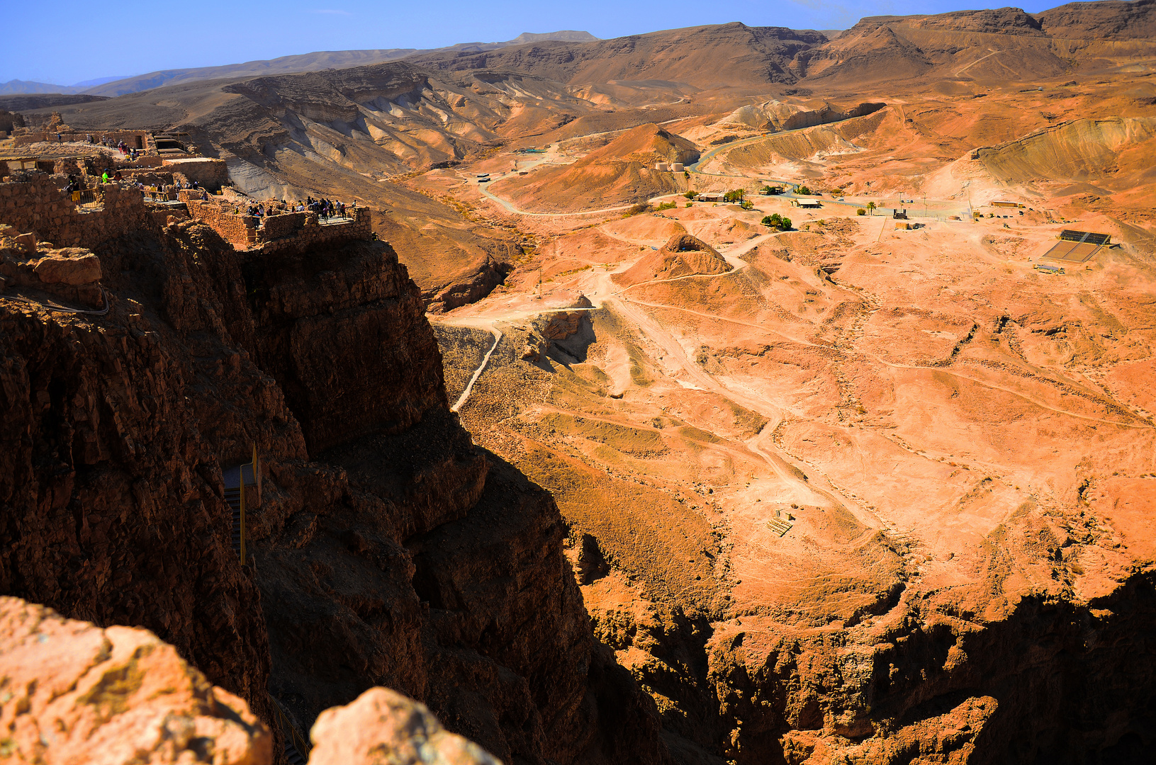 Blick von der Festung Massada über die judäische Wüste