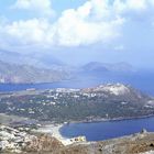 Blick von der Fossa (Vulcano) auf Vulcanello und die anderen äolischen Inseln