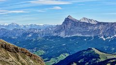 Blick von der Franz Kostner Hütte in der Sellagruppe