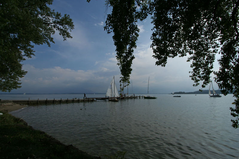 Blick von der Fraueninsel über den Chiemsee