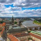 Blick von der Frauenkirche auf das schöne Dresden