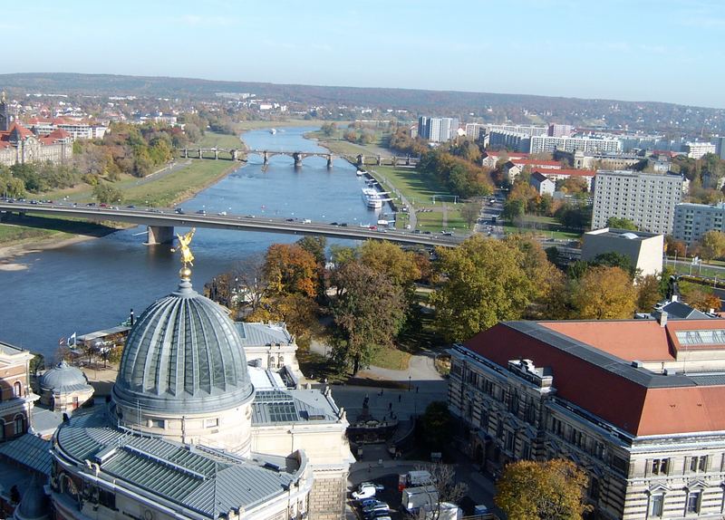 Blick von der Frauenkirche in Dresden