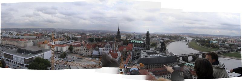 Blick von der Frauenkirche in Dresden