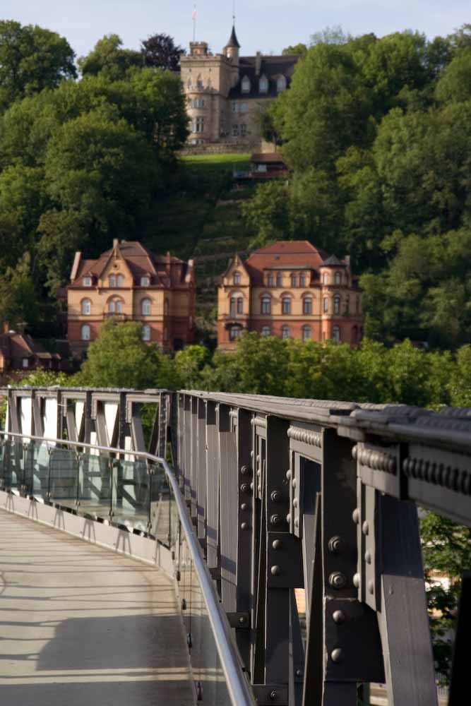 Blick von der Fußgängerbrücke