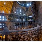 Blick von der Galerie auf das Hauptschiff der Hagia Sophia