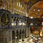 Blick von der Galerie ins Hauptschiff der Hagia Sophia in Istanbul