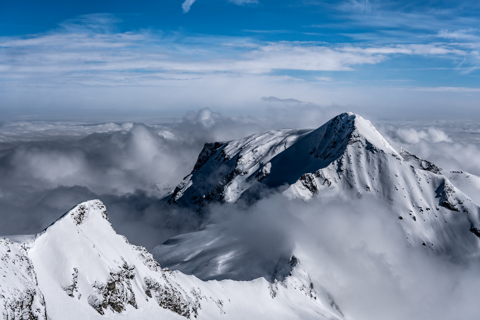 Blick von der gefrorenen Wand