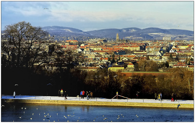 Blick von der Gloriette auf den Westen Wiens