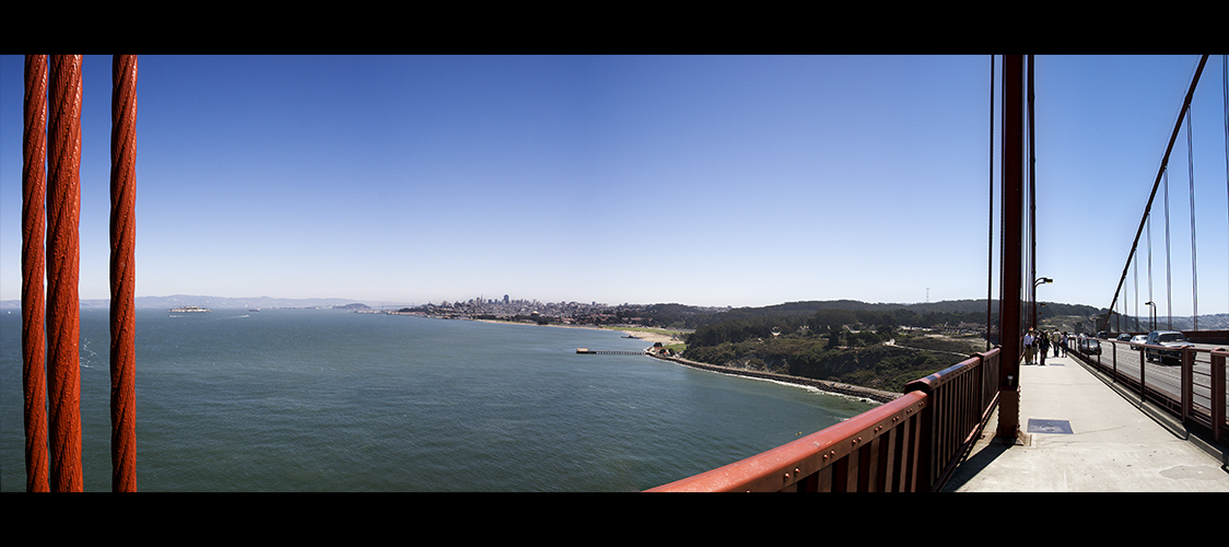 Blick von der Golden Gate Bridge Richtung San Francisco - USA 2008