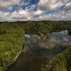 Blick von der Hängebrücke gegenüber der Rapp-Bode Talsperre