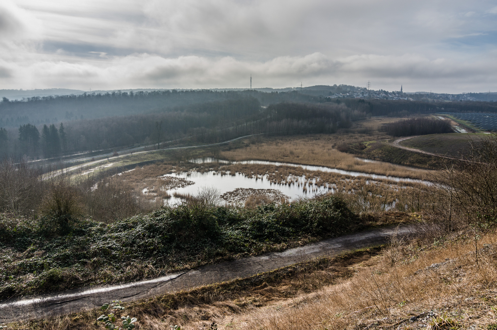 Blick von der Halde Reden Richtung Bildstock Foto & Bild wasser
