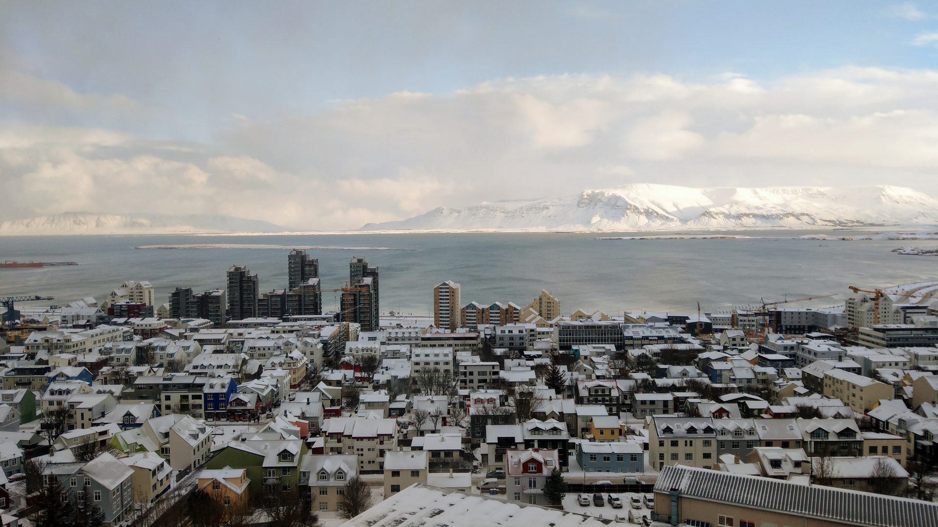 Blick von der Hallgrímskirkja über Reykjavík (2)