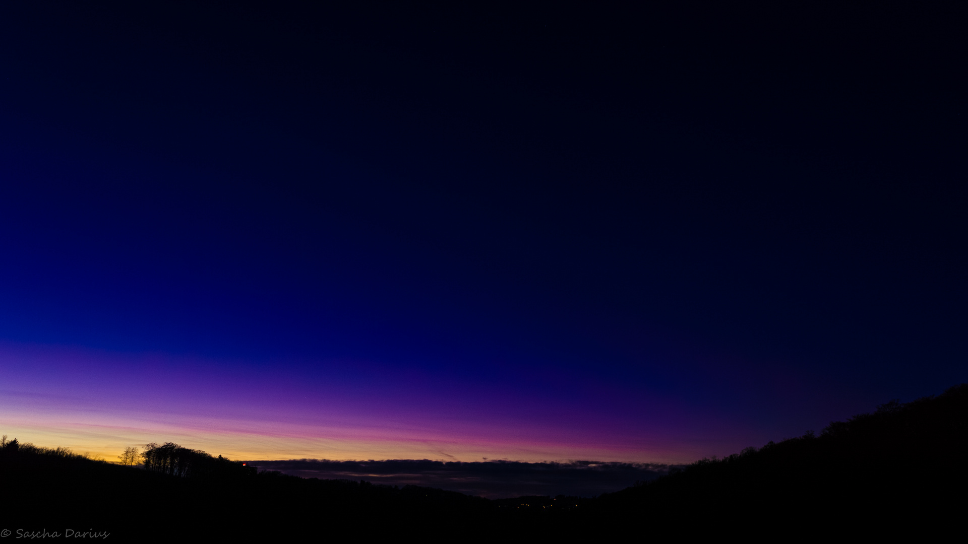 Blick von der Hasper Talsperre bei Sonnenuntergang