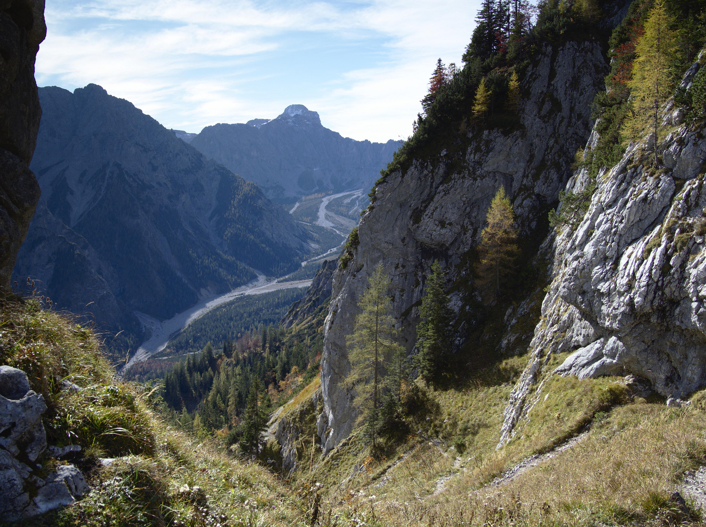 Blick von der Hochalmscharte ins Wimbachtal