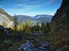 Blick von der Hochalmscharte zum Untersberg